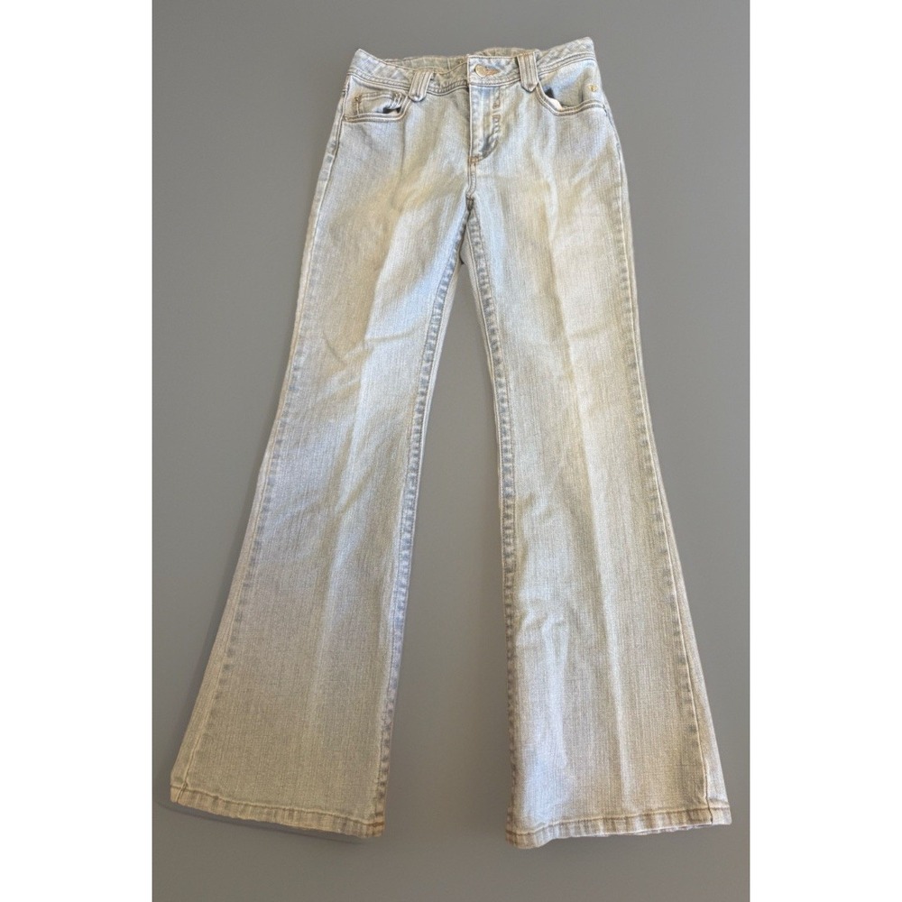 Jolt Girls Light Wash Jeans Flare Y2k Low‎ Rise 14 FITS JUNIORS 0 1 3 26 Waist